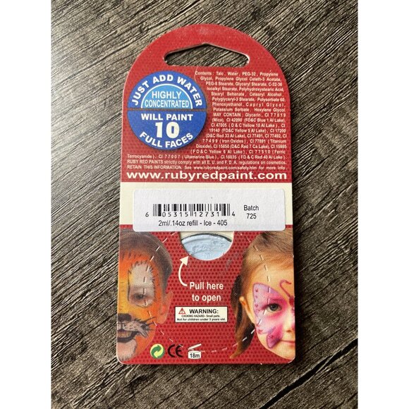 Face & Body Paint refill lot Ruby Red 6 ml Vegan USA made Paraben free - Picture 6 of 6